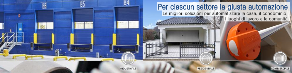 Banner_SOLUZIONI PER L AUTOMAZIONE cancelli porte portoni